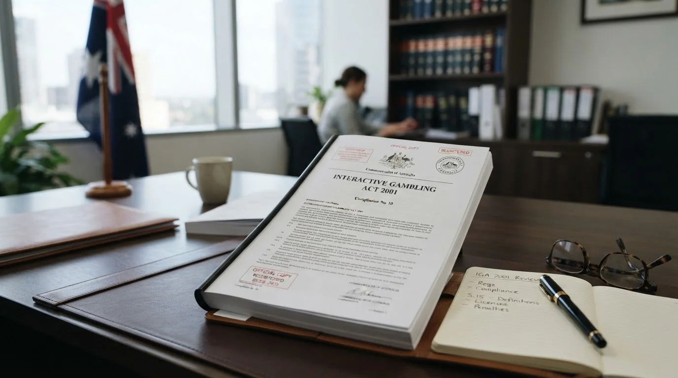 Document showing Interactive Gambling Act 2001 and ACMA enforcement framework