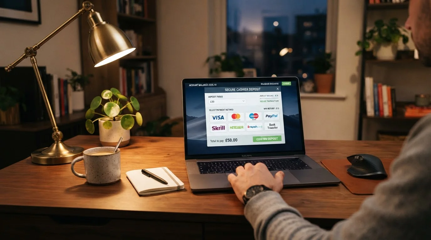 Cashier interface showing withdrawal options without card support