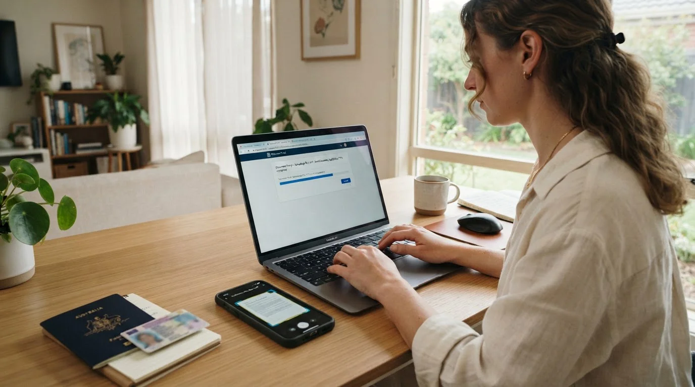 Document upload interface showing KYC verification checklist
