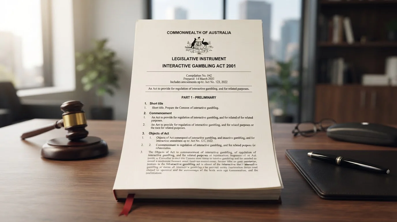 Interactive Gambling Act document showing Australian online casino ban