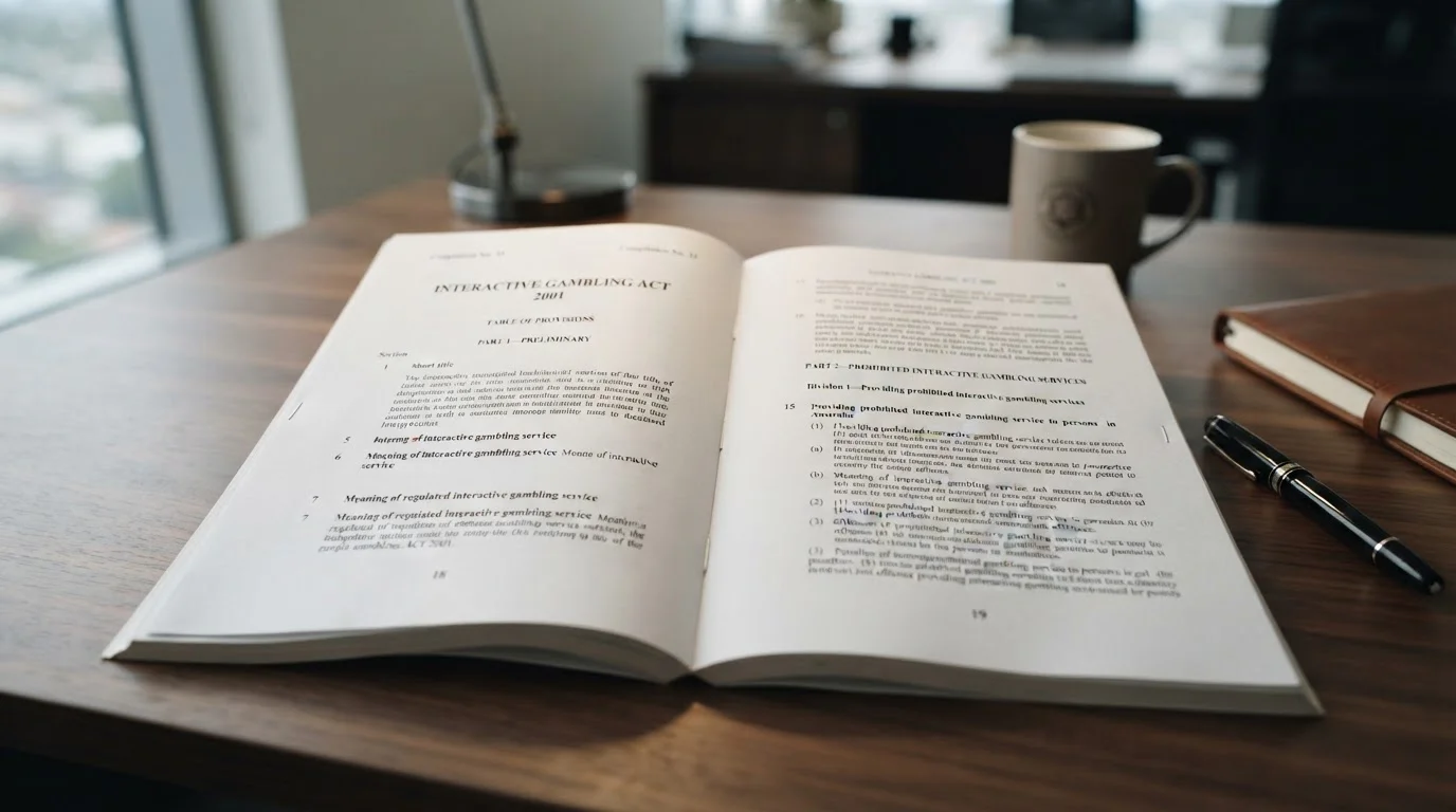 Australian regulatory document showing Interactive Gambling Act text