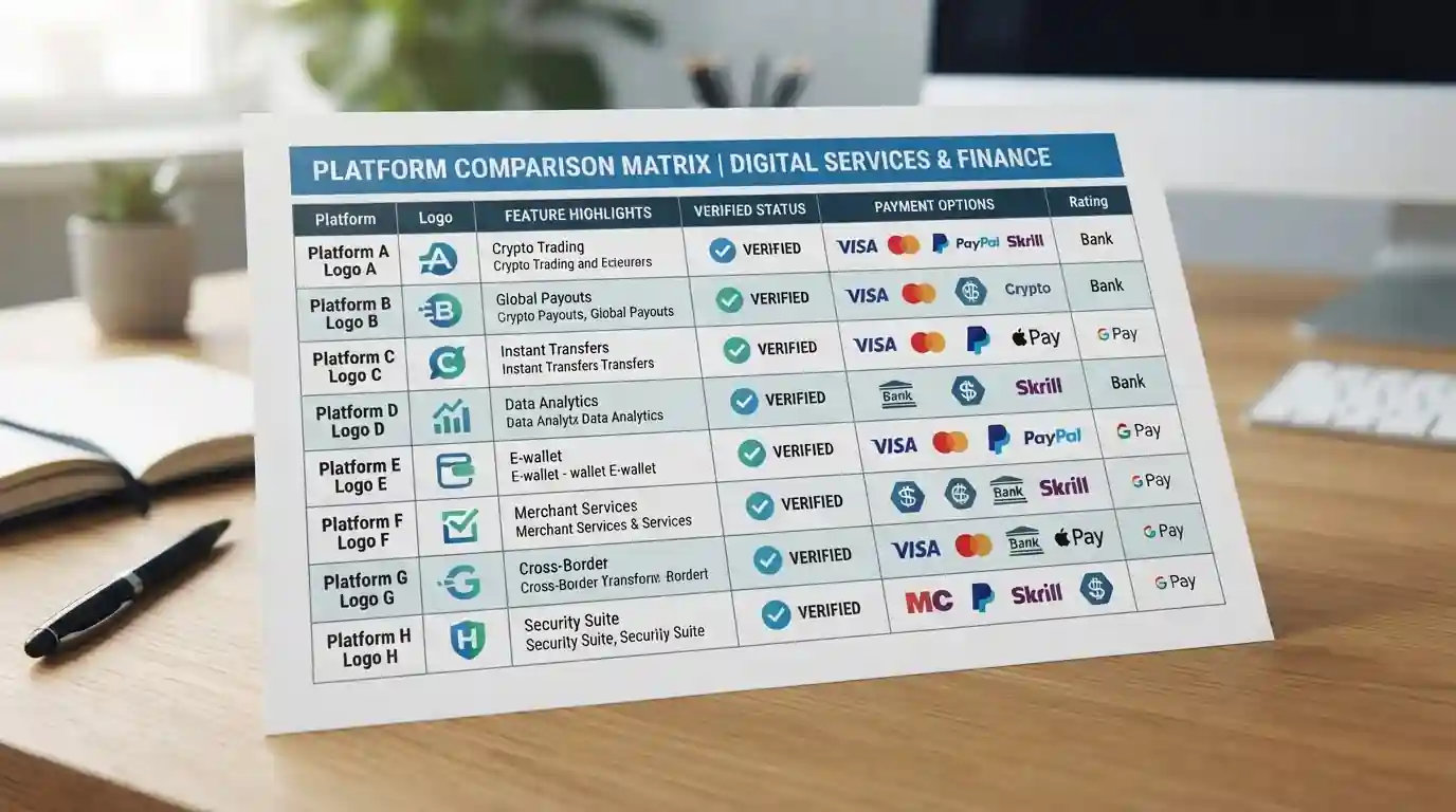 Comparison chart showing eight casino platforms with verified five-dollar deposit acceptance