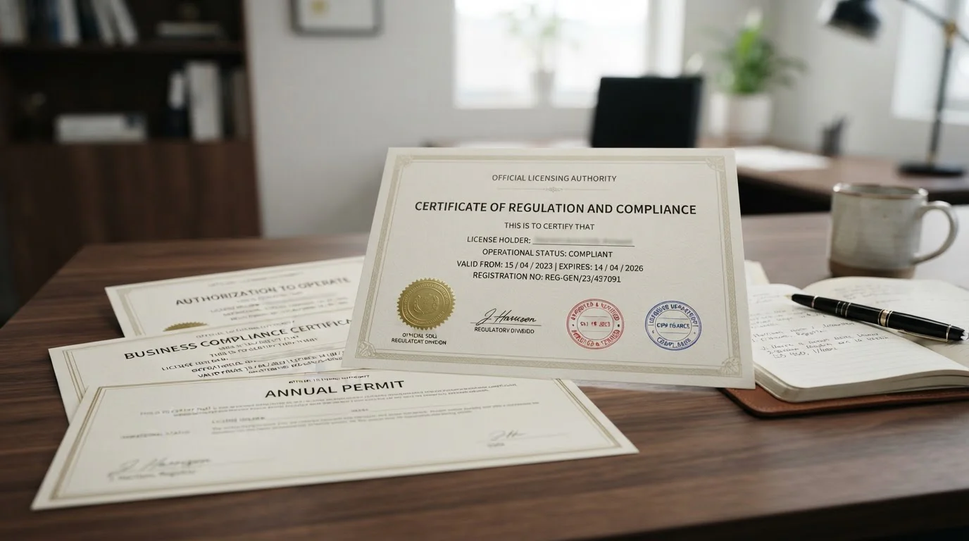 Document showing Curaçao eGaming licence certificate and regulatory details