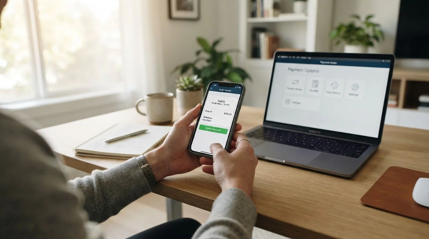 Checking payment method deposit limits on smartphone